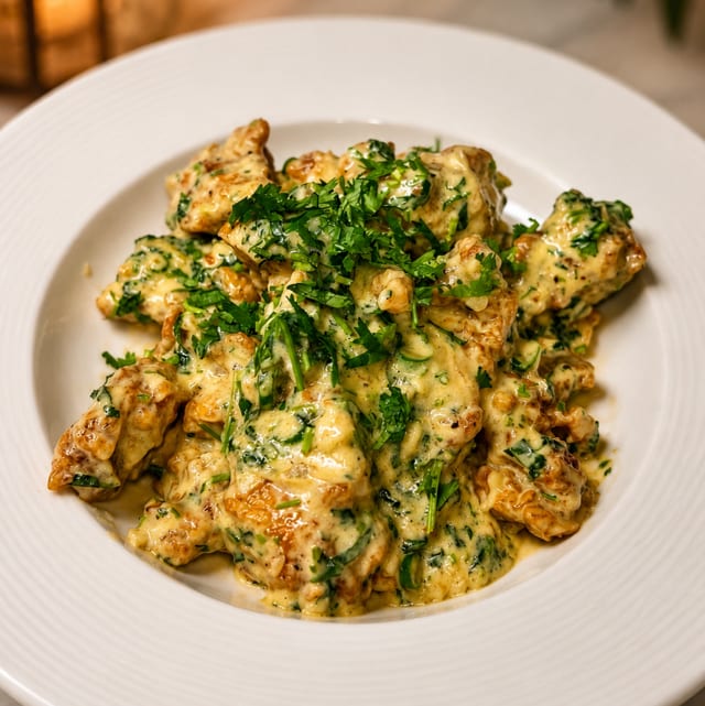 Creamy Cilantro chicken.