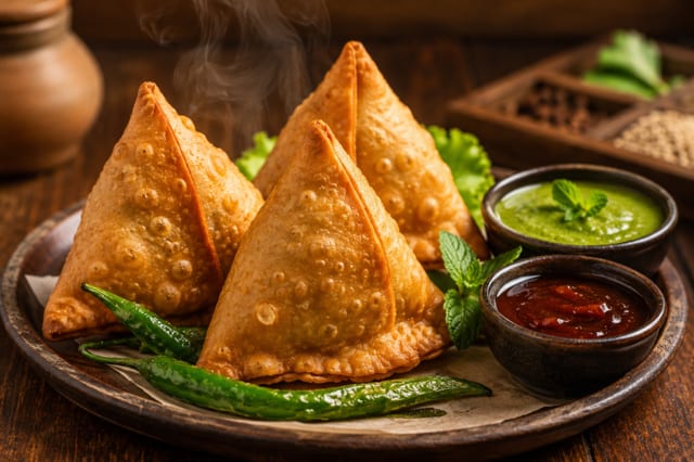 Spicy Pastry Turnover / Samosa.