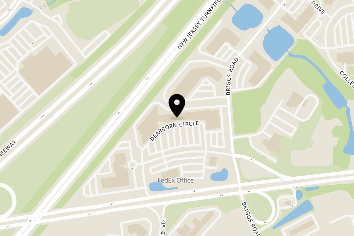 Map showing the location of Haldi Fine Indian Cuisine on 4180 Dearborn Cir in Mt Laurel Township